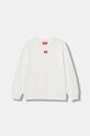 Diesel bluza bawełniana dziecięca SXGIN OVER SWEAT-SHIRT bawełna biały J02629.0GEAD