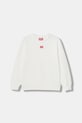 Παιδική βαμβακερή μπλούζα Diesel SXGIN OVER SWEAT-SHIRT βαμβάκι λευκό J02629.0GEAD