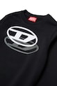Chłopiec Diesel bluza z bawełną dziecięca SVALE OVER SWEAT-SHIRT J02627.KYAZ3 czarny