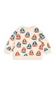 Konges Sløjd bluza bawełniana dziecięca LOUPY LOU SWEAT SHIRT OCS wzorzyste beżowy KS104951.PPY2