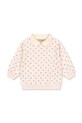Παιδική βαμβακερή μπλούζα Konges Sløjd SPOTTY LS POLO GOTS KS105088.PPY2 λευκό SS26