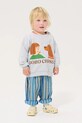 Bobo Choses bluza bawełniana niemowlęca Friends in a Pickle nadruk szary 126AB030