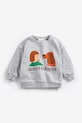 Bobo Choses felpa in cotone neonato/a Friends in a Pickle 126AB030 grigio SS26