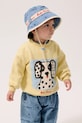 Bobo Choses felpa in cotone neonato/a Van Dog applique giallo 126AB033