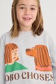 Bobo Choses bluza bawełniana dziecięca Friends in a Pickle nadruk szary 126AC038