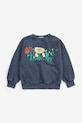 Bobo Choses felpa in cotone bambino/a Color Herbalist 126AC042 blu navy SS26