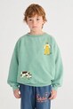 Bobo Choses bluza bawełniana dziecięca Farm Adventure bawełna turkusowy 126AC043