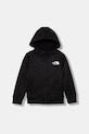 The North Face detská mikina na zips s kapucňou TEEN REAXION FZ HOODIE čierna NF0A8EB6JK31