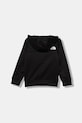 The North Face detská mikina na zips s kapucňou TEEN REAXION FZ HOODIE NF0A8EB6JK31 čierna SS26