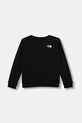 The North Face Παιδική μπλούζα με βαμβάκι G FLORA RELAXED CREW NF0A8G1PJK31 μαύρο SS26