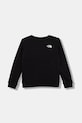 The North Face bluza dziecięca z bawełną G FLORA RELAXED CREW NF0A8G1PJK31 czarny SS26