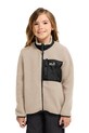 Jack Wolfskin μπλούζα με κουμπιά παιδική φλις LITE CURL FZ K μπεζ A65885.164.176