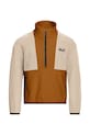 Jack Wolfskin fleece mikina dětská COLORBLOCK TAUNUS HZ K A65935.104.152 hnědá SS26