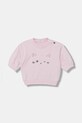 United Colors of Benetton bluza niemowlęca aplikacja różowy 35FNA1061.W.Stagionale