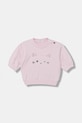 United Colors of Benetton bluza niemowlęca aplikacja różowy 35FNA1061.W.Stagionale