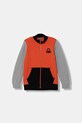United Colors of Benetton bluza rozpinana z kapturem dziecięca bawełniana pomarańczowy 3J68C501B.G.Stagionale