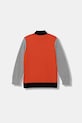 United Colors of Benetton bluza rozpinana z kapturem dziecięca bawełniana 3J68C501B.G.Stagionale pomarańczowy SS26