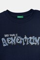 Αγορίστικα United Colors of Benetton μπλούζα παιδική βαμβακερή 3J68C10S1.G.Stagionale σκούρο μπλε