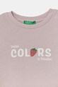 Băieți United Colors of Benetton hanorac pentru copii, din bumbac 3J70G10LS.P.Stagionale roz
