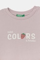 Αγορίστικα United Colors of Benetton μπλούζα παιδική βαμβακερή 3J70G10LS.P.Stagionale ροζ