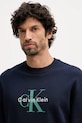 Calvin Klein Jeans bluza bawełniana granatowy LV04RD242G