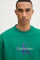 Calvin Klein Jeans dukserica za muškarce od pamuka LV04RD242G zelena
