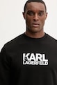 Karl Lagerfeld bluza bawełniana czarny 561917.705780