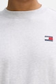 Βαμβακερή μπλούζα Tommy Jeans DN0DN00054 γκρί
