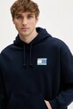 Βαμβακερή μπλούζα Tommy Jeans σκούρο μπλε DM0DM22379