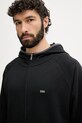 BOSS felpa con cerniera e cappuccio da uomo Sense Hooded Jacket nero 50557206