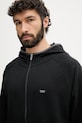 BOSS felpa con cerniera e cappuccio da uomo Sense Hooded Jacket nero 50557206