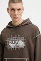 Hugo Blue bluza bawełniana brązowy 50553506