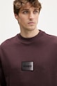 Βαμβακερή μπλούζα HUGO Danotop μπορντό 50553134