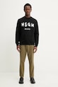 MSGM bluza bawełniana 2000MM513.300000 czarny SS26