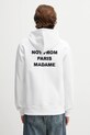 Βαμβακερή μπλούζα Drôle de Monsieur Le Hoodie Slogan βαμβάκι λευκό PERM.HO162.CO127.WT