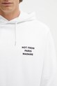 Βαμβακερή μπλούζα Drôle de Monsieur Le Hoodie Slogan λευκό PERM.HO162.CO127.WT