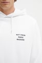Βαμβακερή μπλούζα Drôle de Monsieur Le Hoodie Slogan λευκό PERM.HO162.CO127.WT