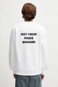 Drôle de Monsieur felpa in cotone Le Sweatshirt Slogan senza bianco PERM.SW149.CO127.WT