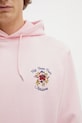 Drôle de Monsieur cotton sweatshirt Hoodie Slogan Rose pink J.HO169.CO127.LPI