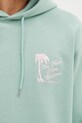 Drôle de Monsieur Slogan Palmier bluza z kapturem bawełniana męska turkusowy K.HO204.CO127.WG