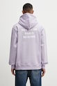 Odzież Drôle de Monsieur Le Hoodie Slogan bluza z kapturem bawełniana męska K.HO162.CO127.LAV fioletowy