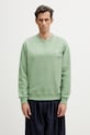 Odzież Drôle de Monsieur Slogan Calligraphy bluza bawełniana męska K.SW157.CO127.LGN zielony