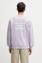 Drôle de Monsieur Le Sweatshirt Slogan bluza męska bawełniana fioletowy K.SW149.CO127.LAV