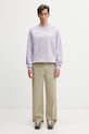 Drôle de Monsieur Le Sweatshirt Slogan bluza męska bawełniana K.SW149.CO127.LAV fioletowy