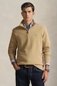 Bavlněná mikina Polo Ralph Lauren bez kapuce béžová 710P07411