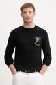 Armani Exchange sweter bawełniany aplikacja czarny XM002011.AF11967