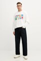 United Colors of Benetton bluza bawełniana x Stranger Things 38JZU10B9 biały SS26