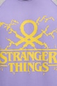 Βαμβακερή μπλούζα United Colors of Benetton x Stranger Things 38JZU10B9 μωβ