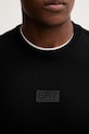 Βαμβακερή μπλούζα EA7 Emporio Armani AF17787.7M001489 μαύρο