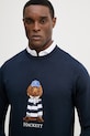 Bavlnená mikina Hackett London tmavomodrá HM5800093